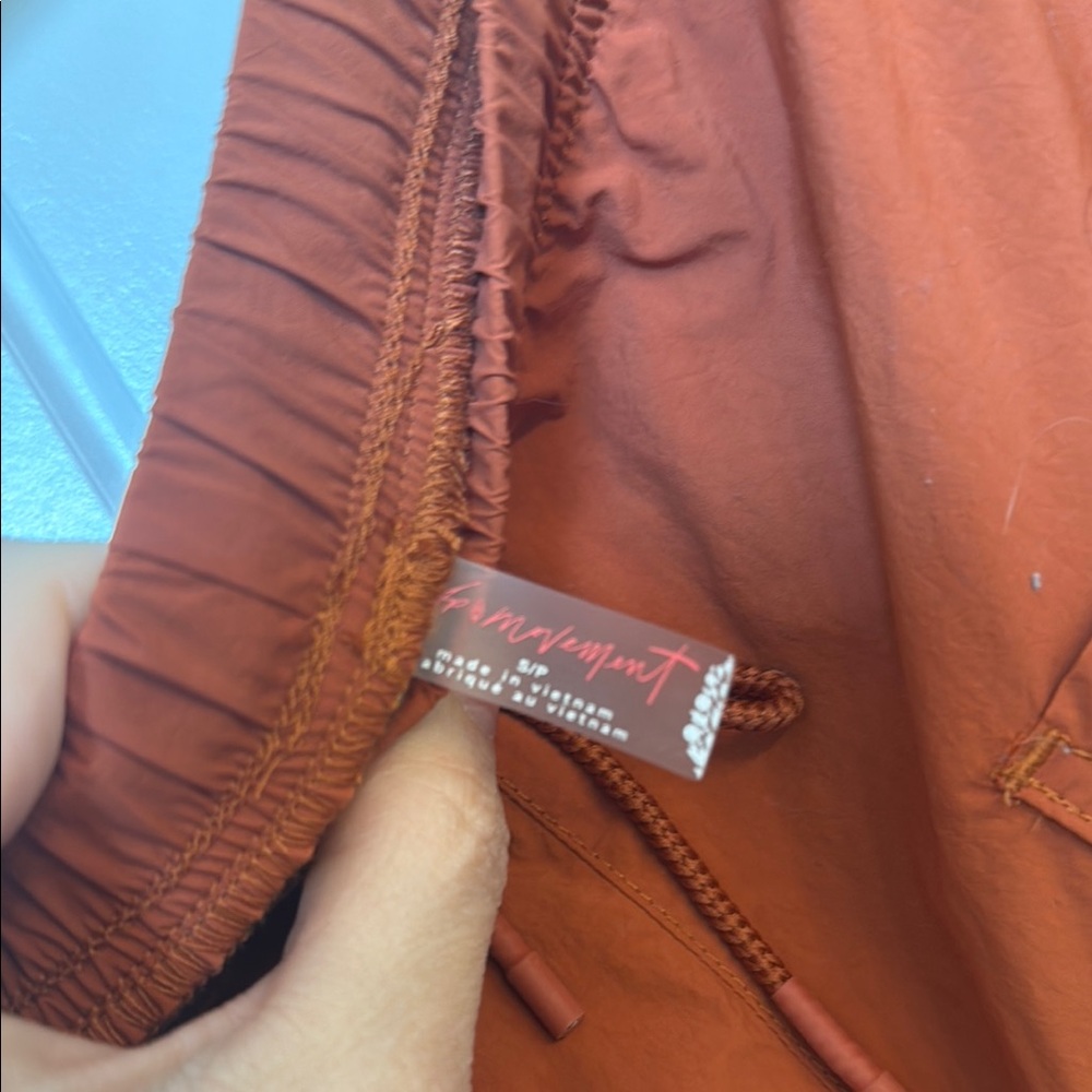 Free People Orange Track Pants with Tapered Fit - Picture 2 of 5